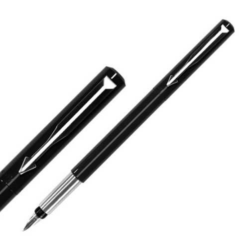 派克（PARKER）鋼筆威雅系列黑色膠桿印logo商務(wù)禮品定制