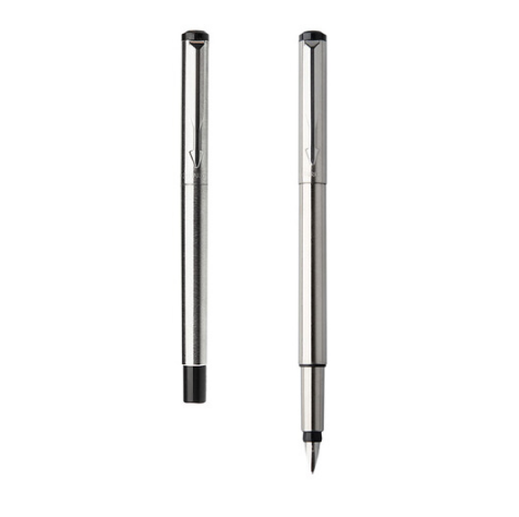 派克（PARKER） 威雅鋼桿白夾鋼筆/墨水筆印logo 商務(wù)禮品