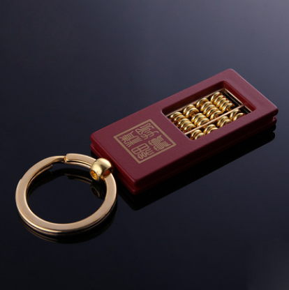 創(chuàng)意小算盤(pán)金屬鑰匙扣定制廣告促銷(xiāo)掛件禮品金屬鑰匙扣定制