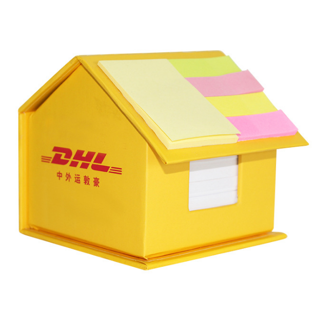 創(chuàng)意小房子便簽盒辦公送禮便簽紙磚印刷logo記事貼 展會(huì)禮品