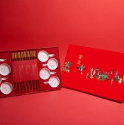 清樸堂 紅木禮品 禧福八雙裝中國(guó)餐具 商務(wù)禮品定制
